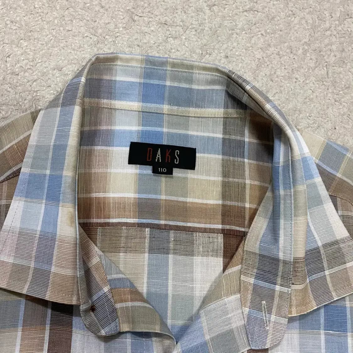 닥스 반팔 체크 셔츠 110 상품이미지3