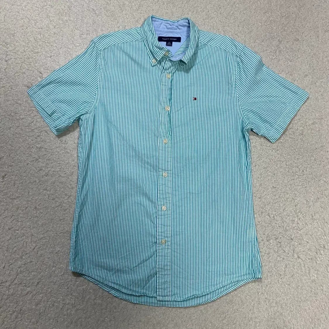 타미힐피거 스트라이프 반팔 셔츠 xs 상품이미지1