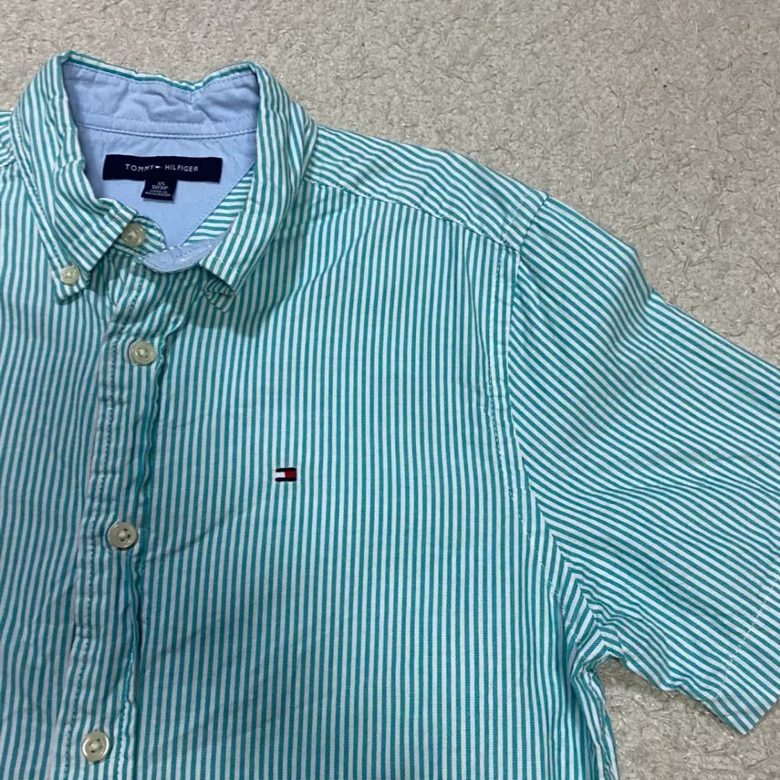 타미힐피거 스트라이프 반팔 셔츠 xs 상품이미지3