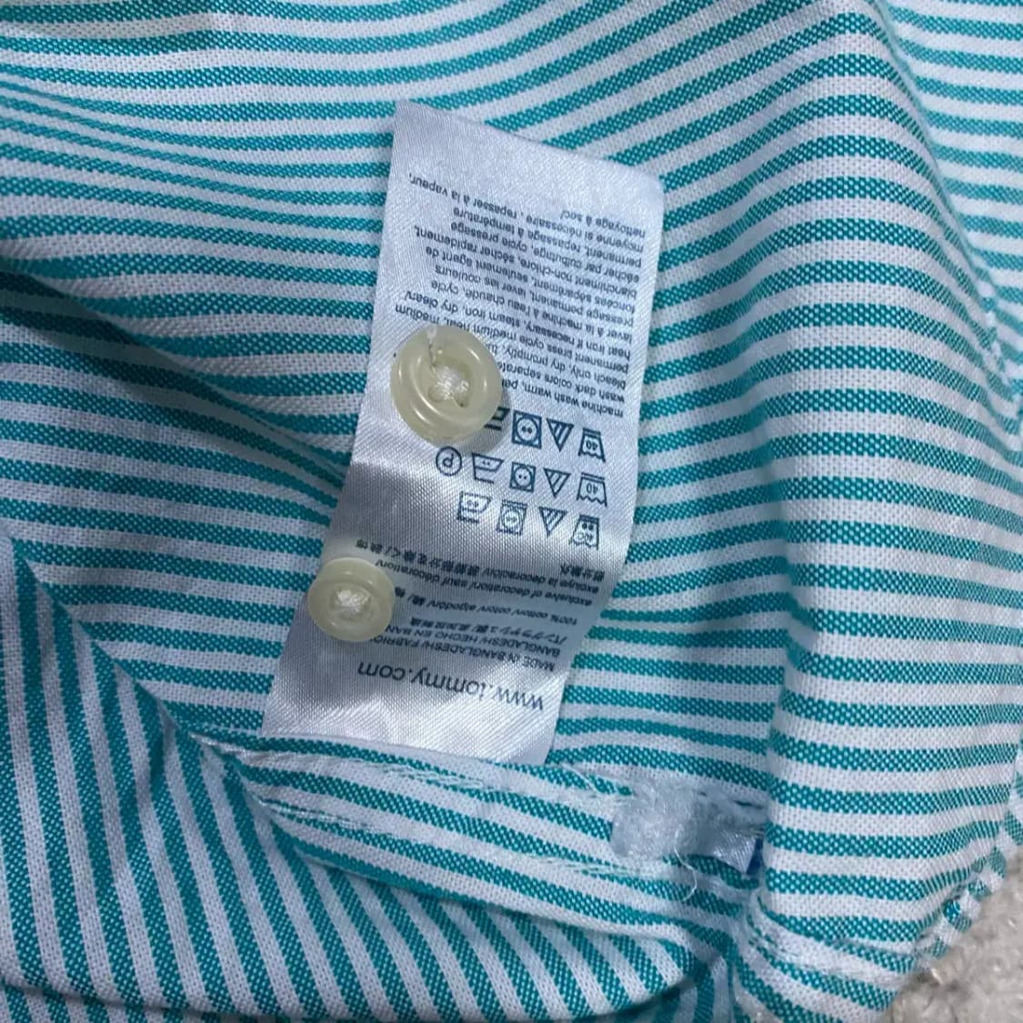 타미힐피거 스트라이프 반팔 셔츠 xs 상품이미지4