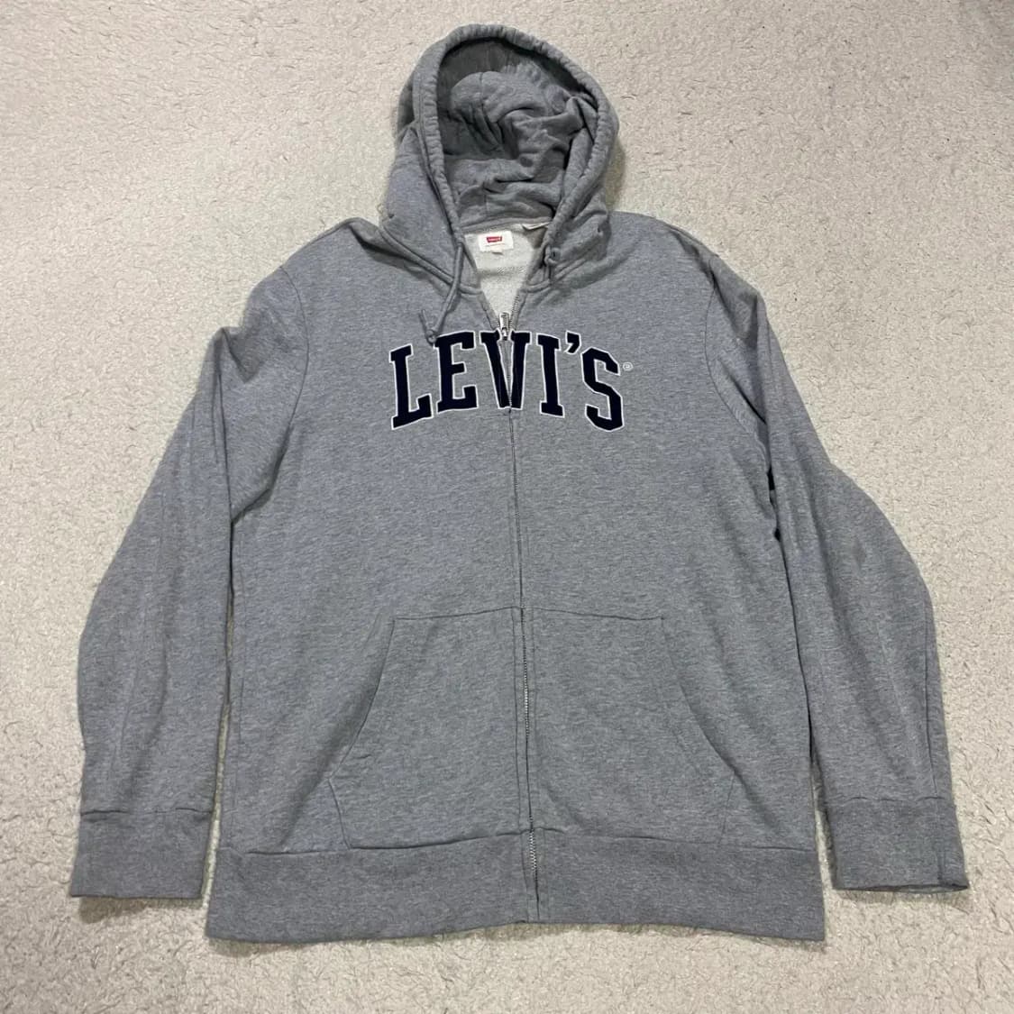 리바이스 LEVI'S 기모 후드집업 그레이 L 100 상품이미지1