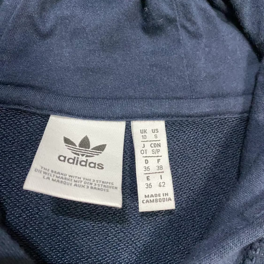 아디다스 네이비 후드집업 트레포일 s 상품이미지3