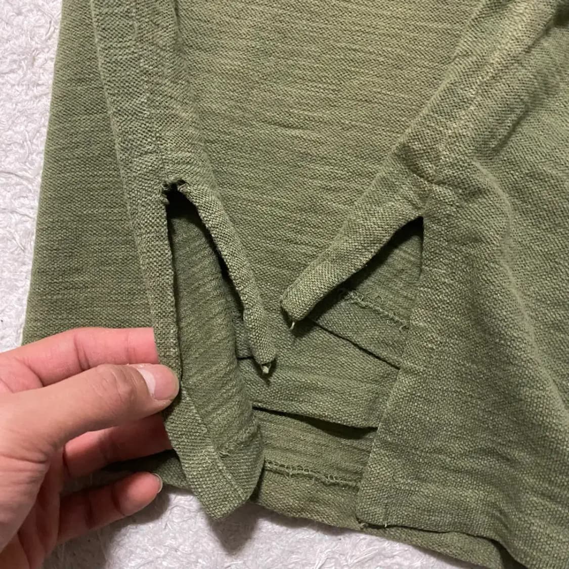 폴로 랄프로렌 멀티 스트라이프 카키색 반팔 카라티 m 상품이미지2