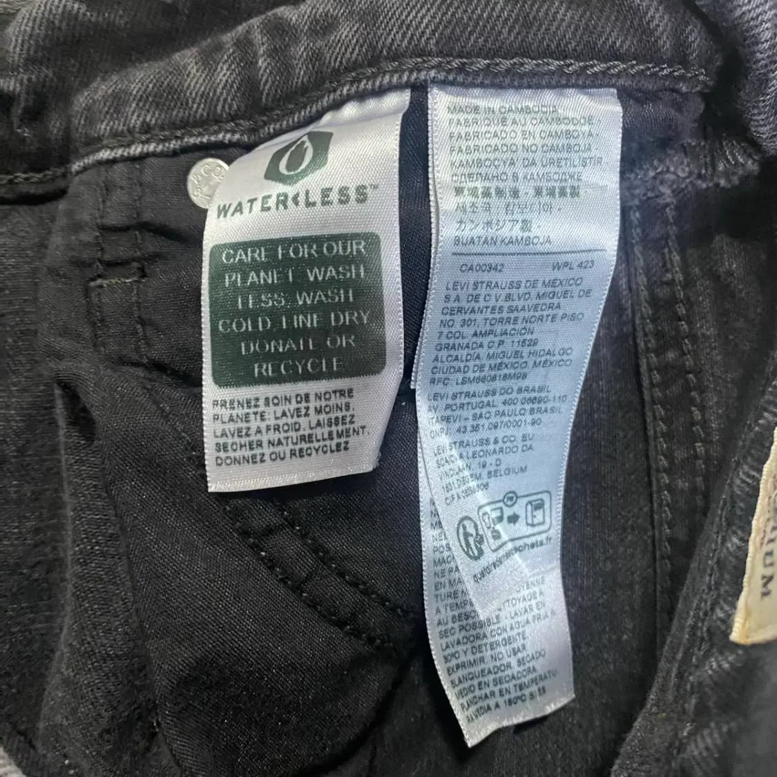 리바이스 흑청 데님 팬츠 여성 24인치 상품이미지4