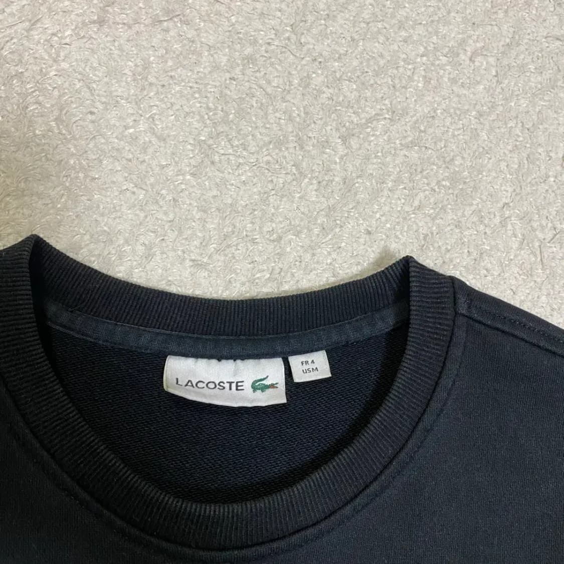 라코스테 블랙 맨투맨 티셔츠 m 상품이미지3