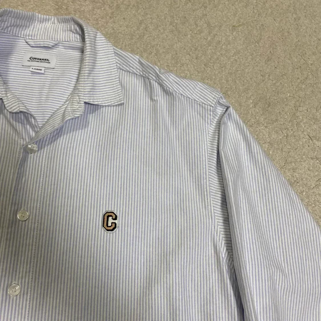 커버낫 스트라이프 셔츠 L 상품이미지3