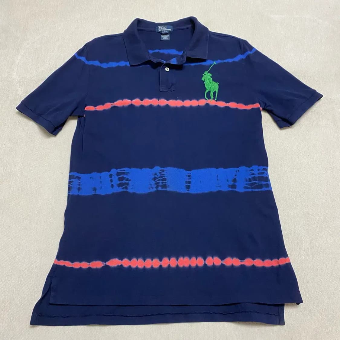 폴로 랄프로렌 타이 다이 반팔 카라티 네이비 상품이미지1