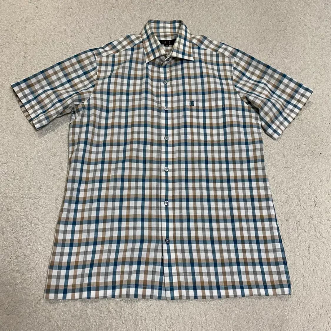 닥스 체크 반팔 셔츠 100 상품이미지1