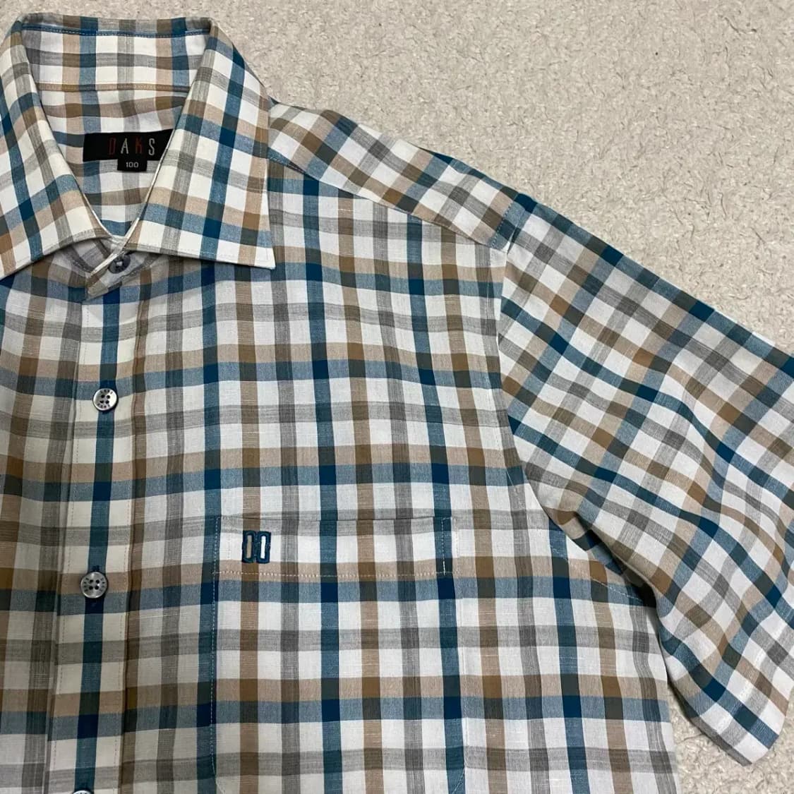 닥스 체크 반팔 셔츠 100 상품이미지3