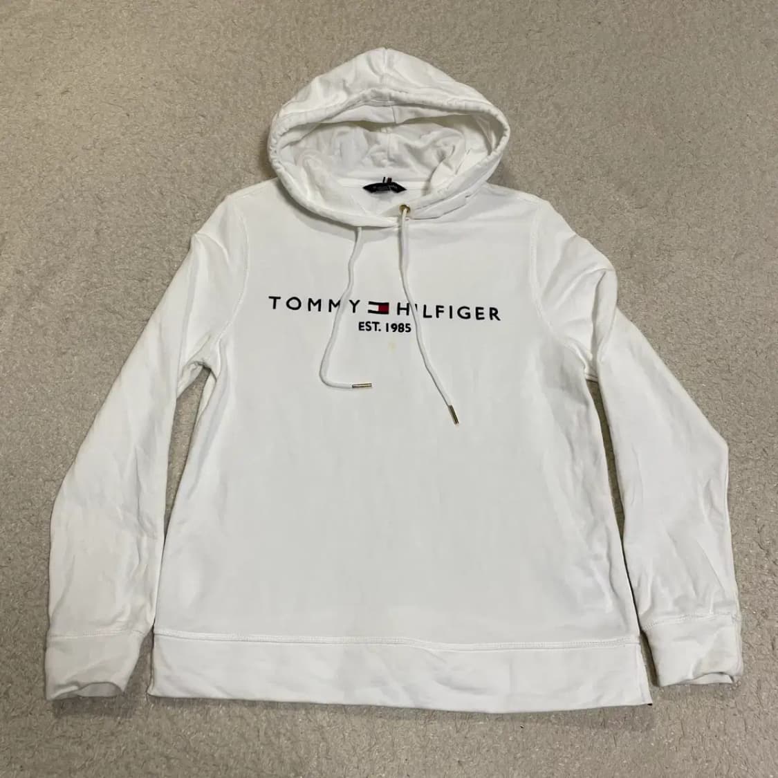 타미힐피거 화이트 로고 후드티 여성 s 상품이미지1