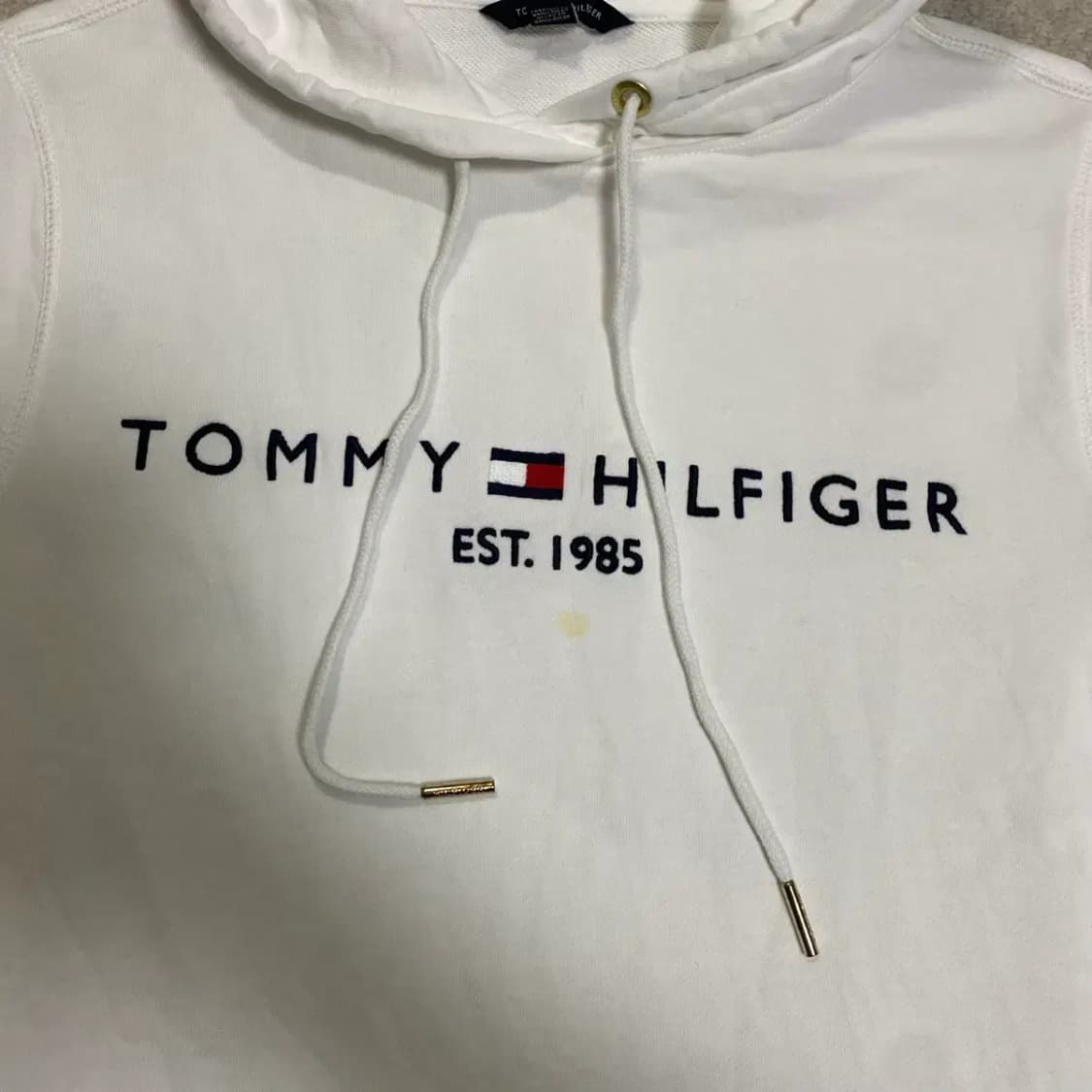 타미힐피거 화이트 로고 후드티 여성 s 상품이미지2
