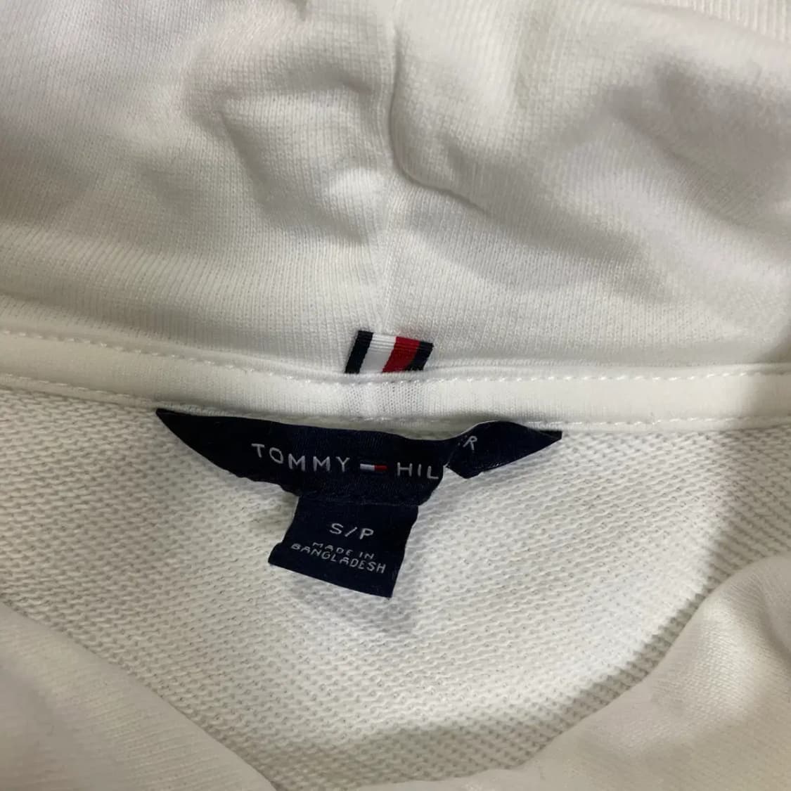 타미힐피거 화이트 로고 후드티 여성 s 상품이미지3