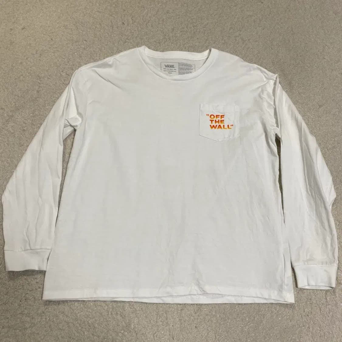 반스 롱슬리브 긴팔티 화이트 m 상품이미지1
