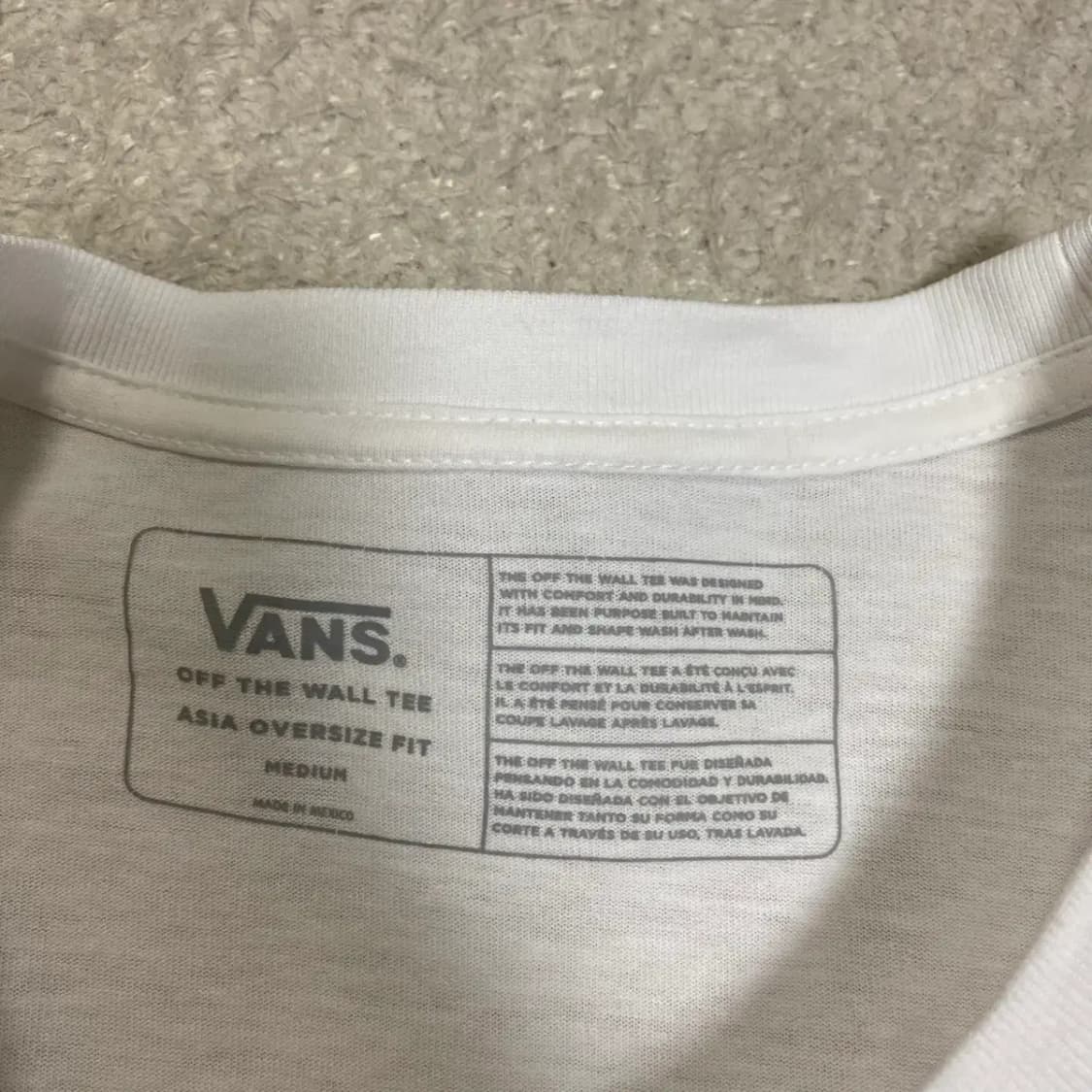 반스 롱슬리브 긴팔티 화이트 m 상품이미지3