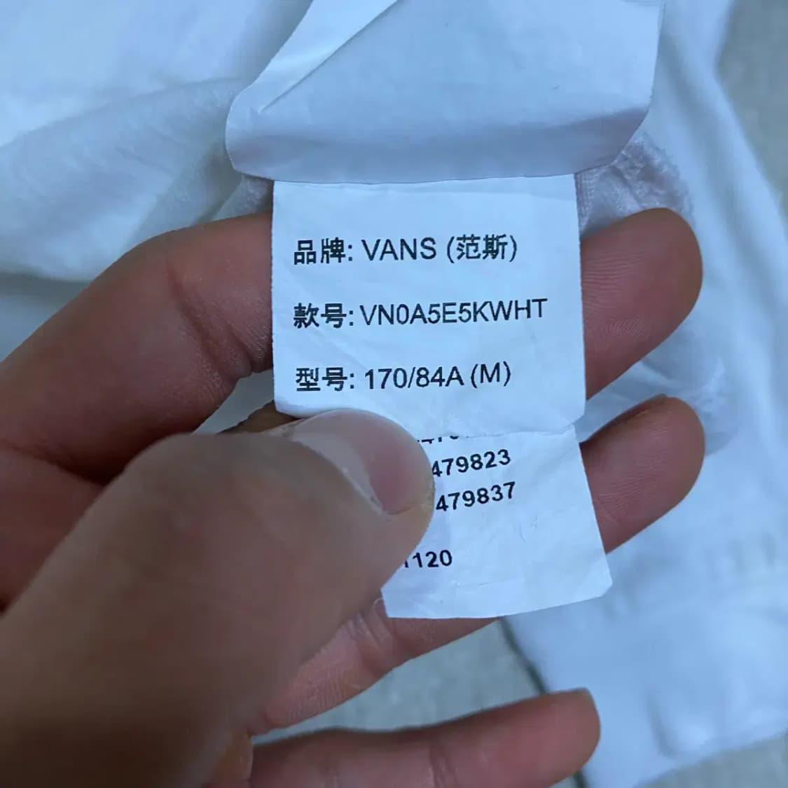 반스 롱슬리브 긴팔티 화이트 m 상품이미지5