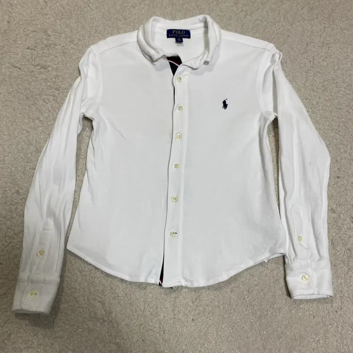 폴로 랄프로렌 아동 키즈 화이트 긴팔 셔츠 s 8 상품이미지1