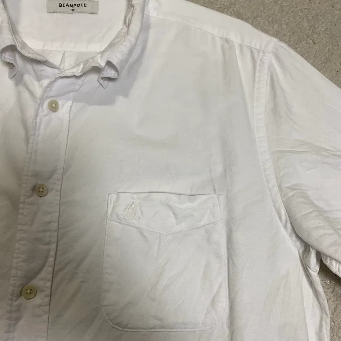 빈폴 반팔 셔츠 화이트 105 상품이미지2