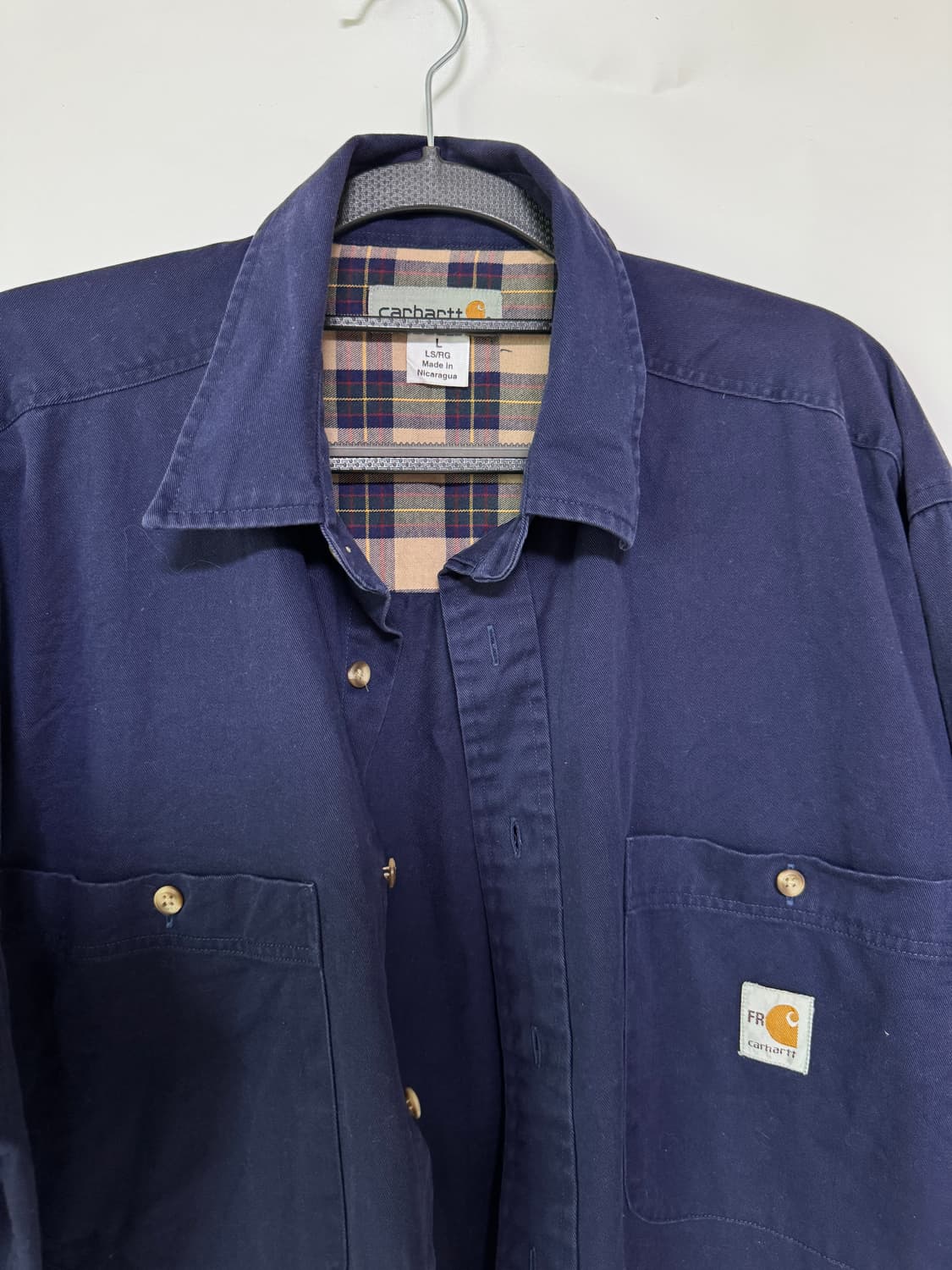 칼하트 네이비 워크 셔츠 100-105 상품이미지6