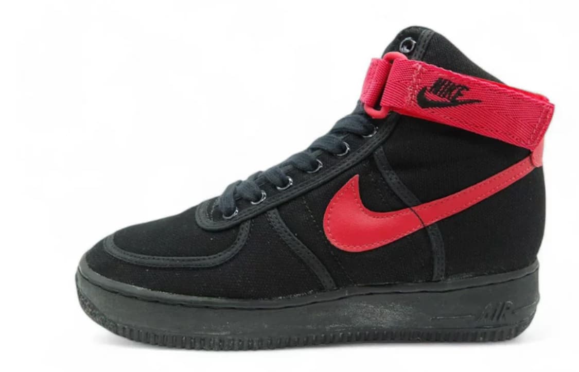 나이키 에어포스 1 HI CANVAS 95 OG BLACK/RED 상품이미지1