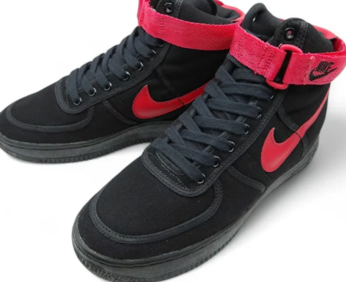 나이키 에어포스 1 HI CANVAS 95 OG BLACK/RED 상품이미지2