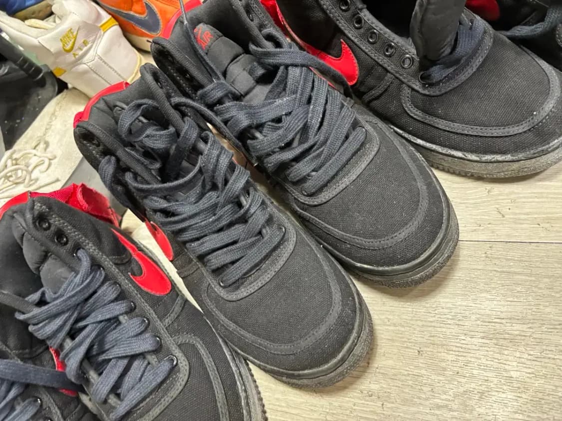 나이키 에어포스 1 HI CANVAS 95 OG BLACK/RED 상품이미지5