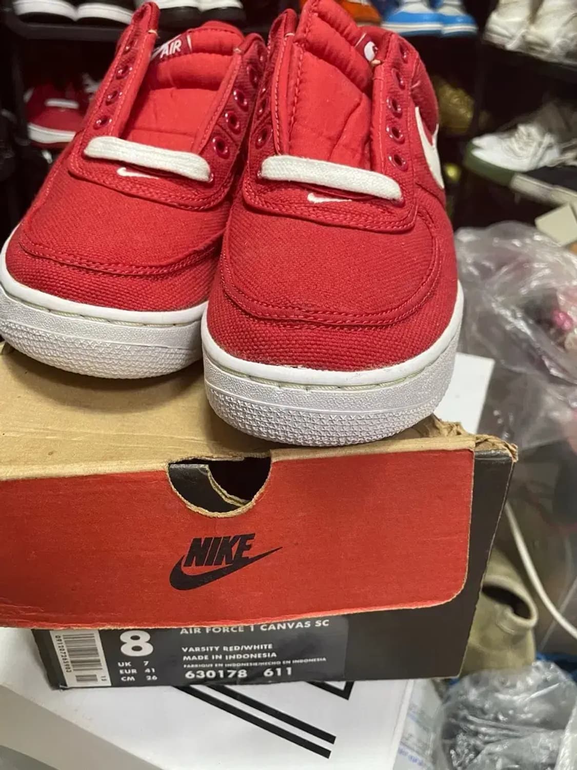 [265] 나이키 에어 포스1 로우 cvs sc 빨흰완창 96 상품이미지1