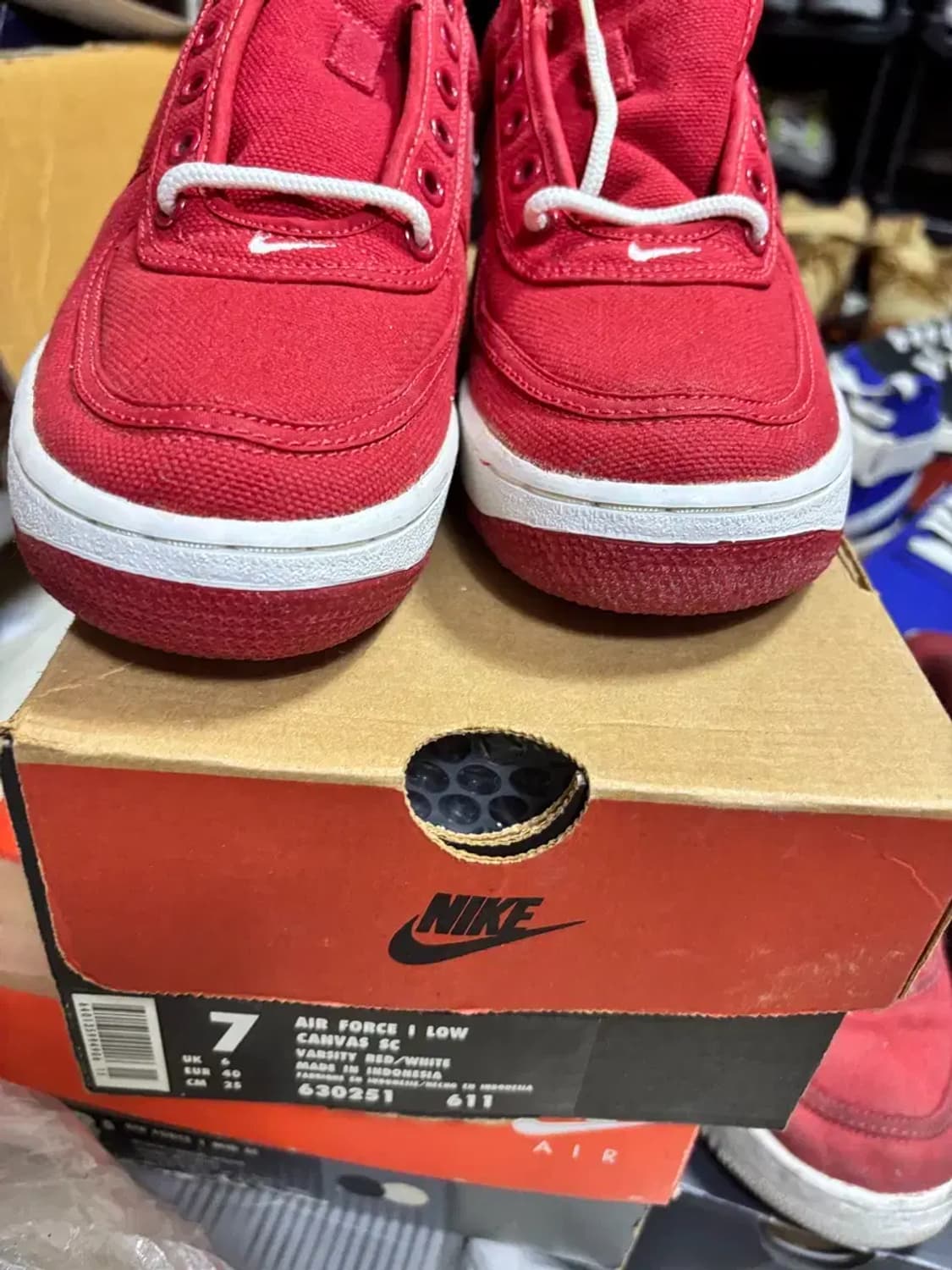 나이키 에어포스1cvs 98년 빨흰 상품이미지2