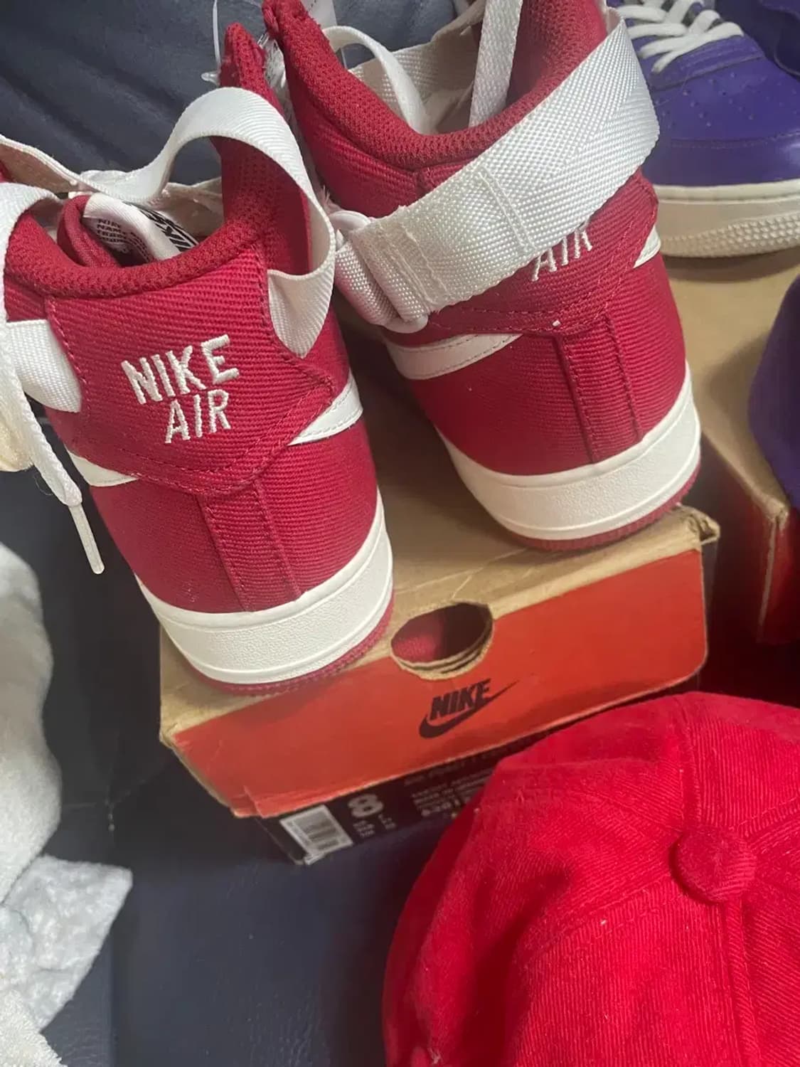 나이키 에어 포스1 cvs 빨흰 하이 상품이미지2