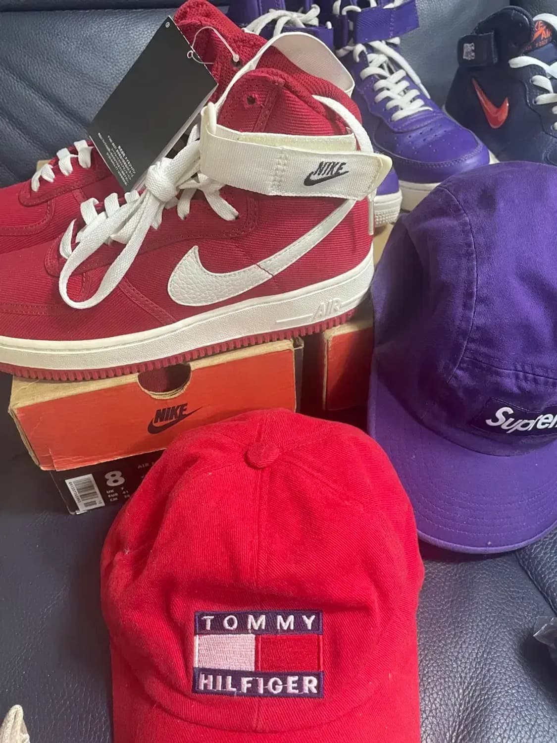 나이키 에어 포스1 cvs 빨흰 하이 상품이미지3