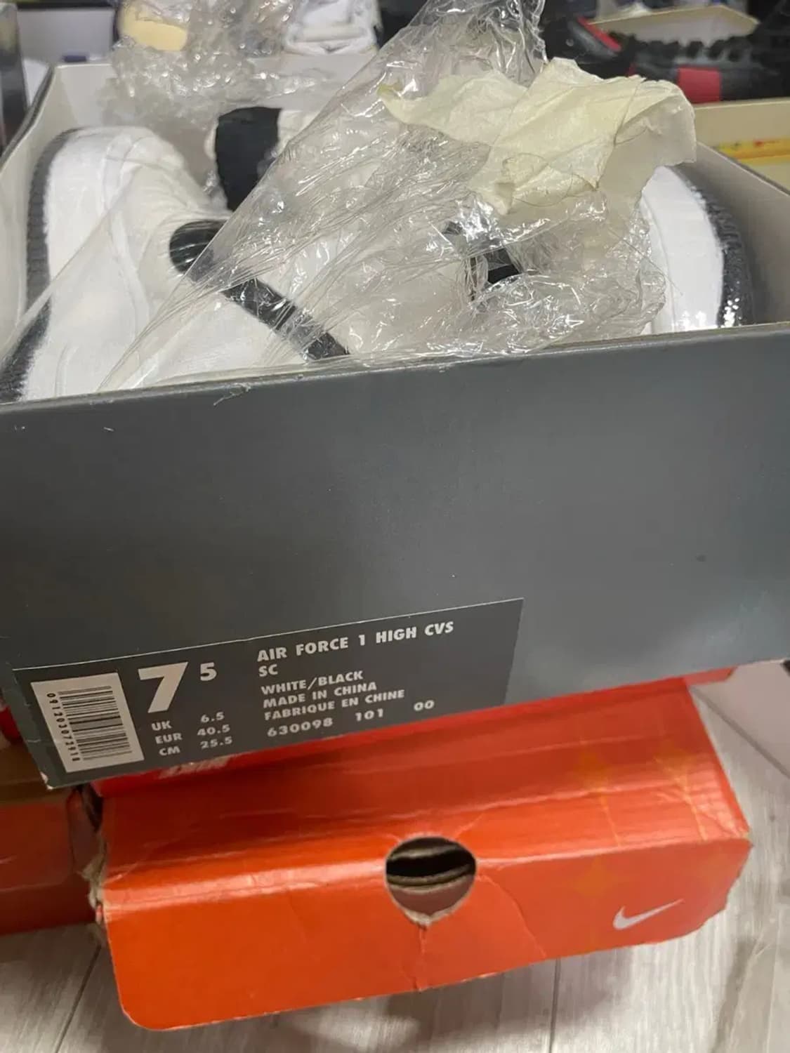 1994 나이키에어포스1 하이 cvs 흰검신품 상품이미지2