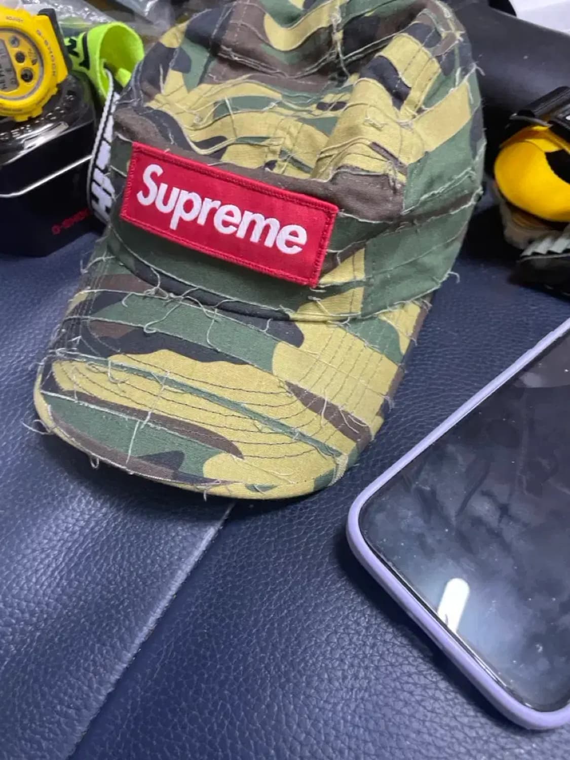 슈프림 캠프캡 블랙데님 상품이미지2