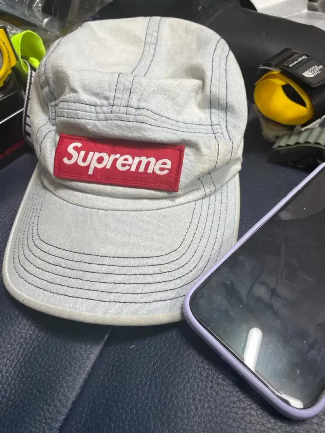 슈프림 캠프캡 블랙데님 상품이미지4