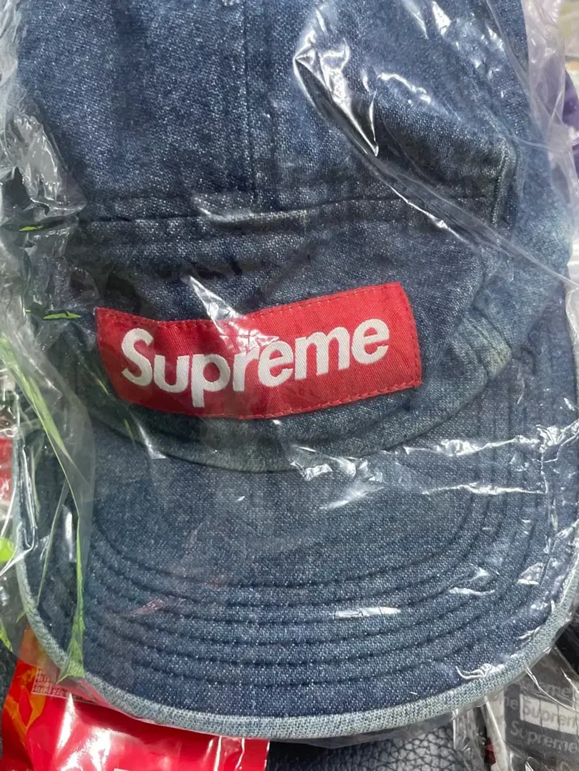 슈프림 캠프캡 블랙데님 상품이미지5