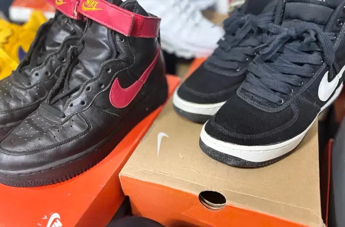 93 나이키 에어 포스 1 sc 하이 검정/빨강 상품이미지1