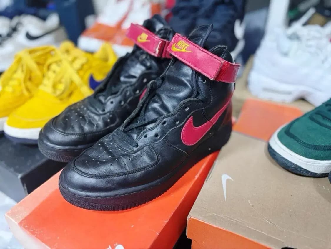 93 나이키 에어 포스 1 sc 하이 검정/빨강 상품이미지4