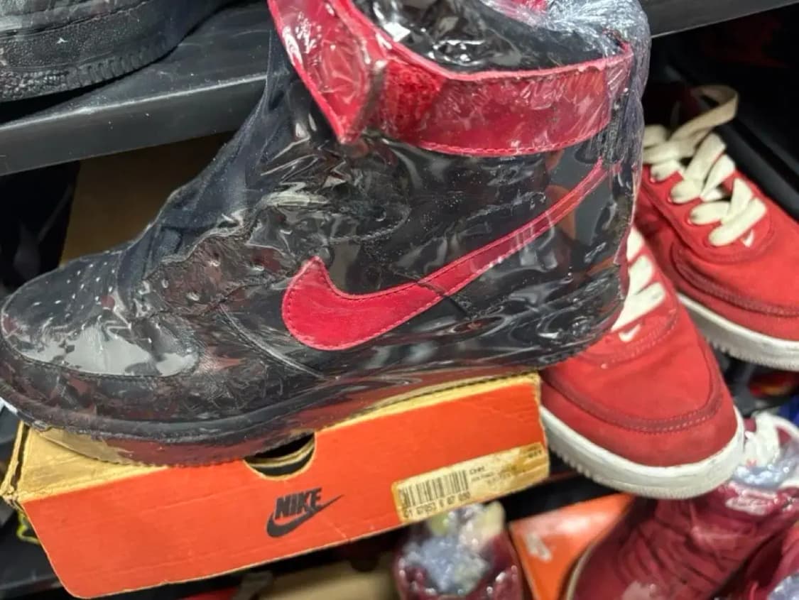 93 나이키 에어 포스 1 sc 하이 검정/빨강 상품이미지6