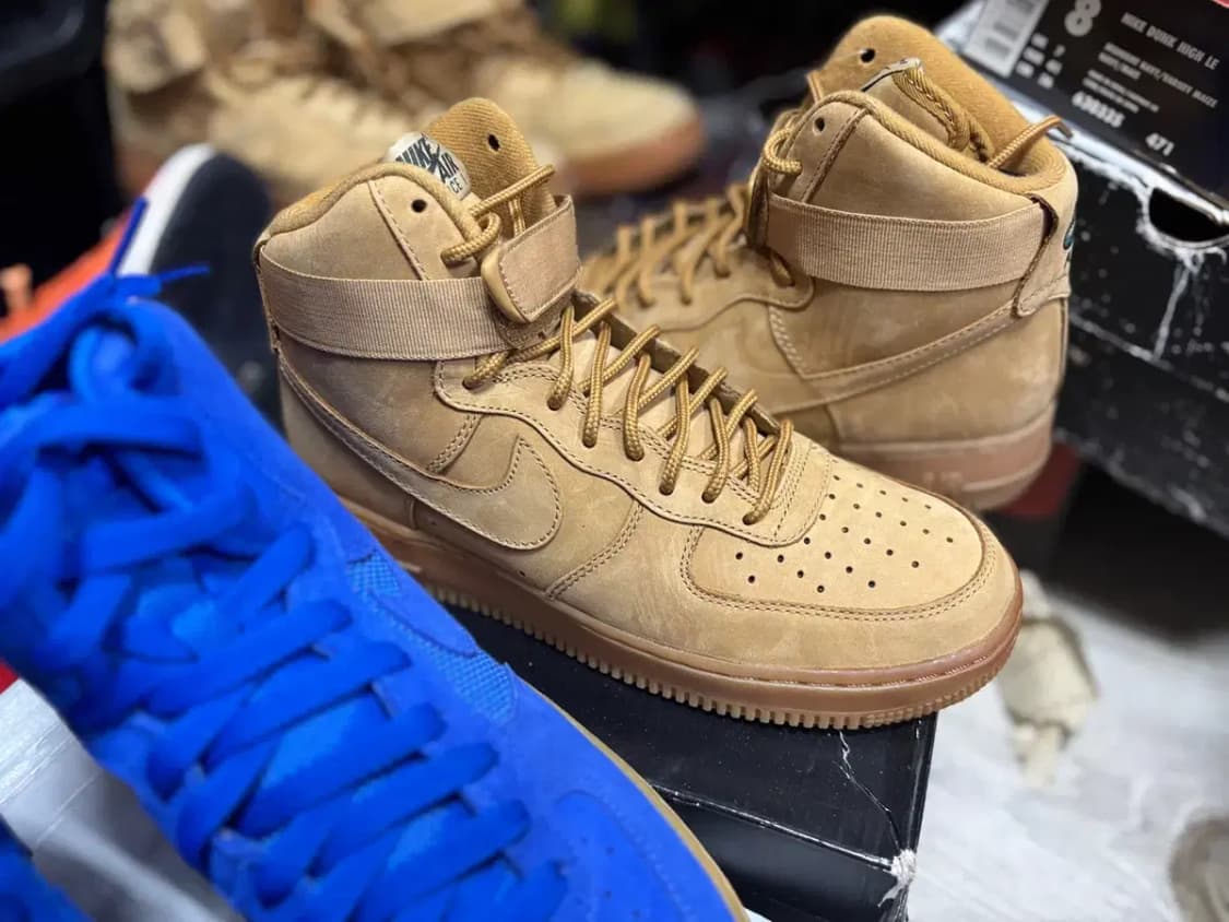 나이키 에어포스 1 하이 07 블루/생고무완창 상품이미지5