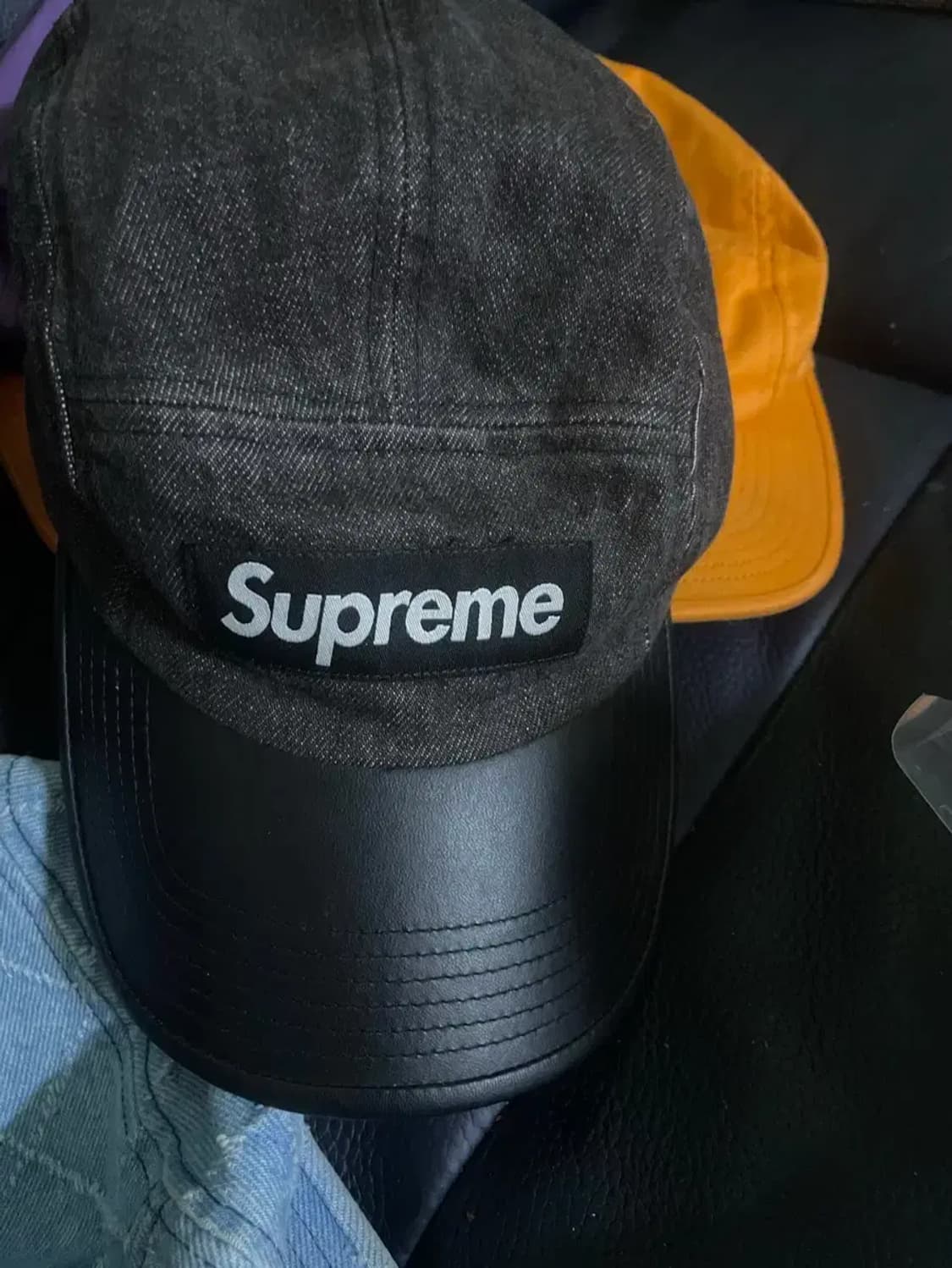 슈프림 캠프캡 블랙데님 투톤 상품이미지1