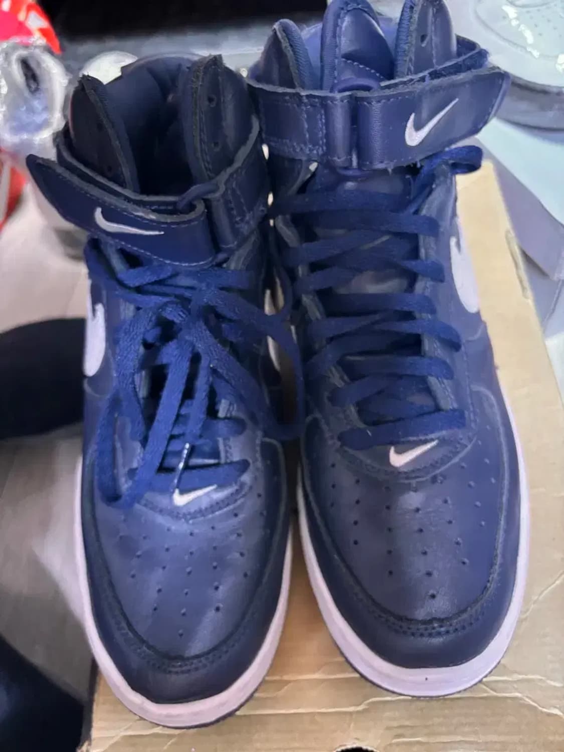 96 나이키 에어 포스 레더하이 남흰 신품 상품이미지1