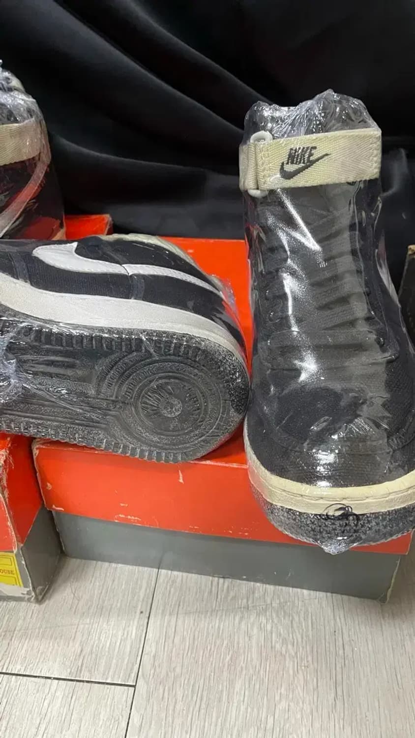 94년 nike air force 1 high canvas 검/흰 신품 상품이미지3