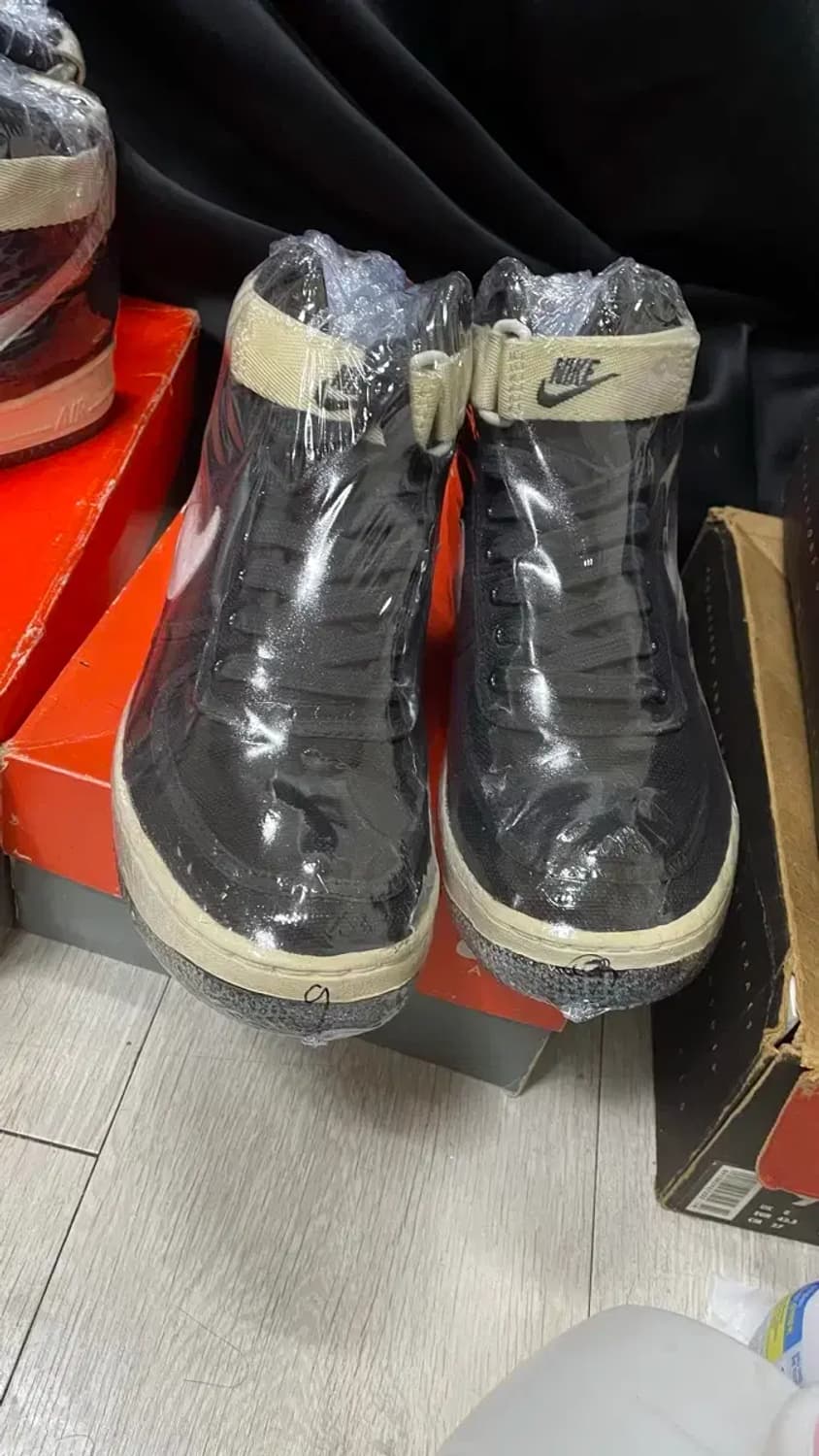 94년 nike air force 1 high canvas 검/흰 신품 상품이미지6