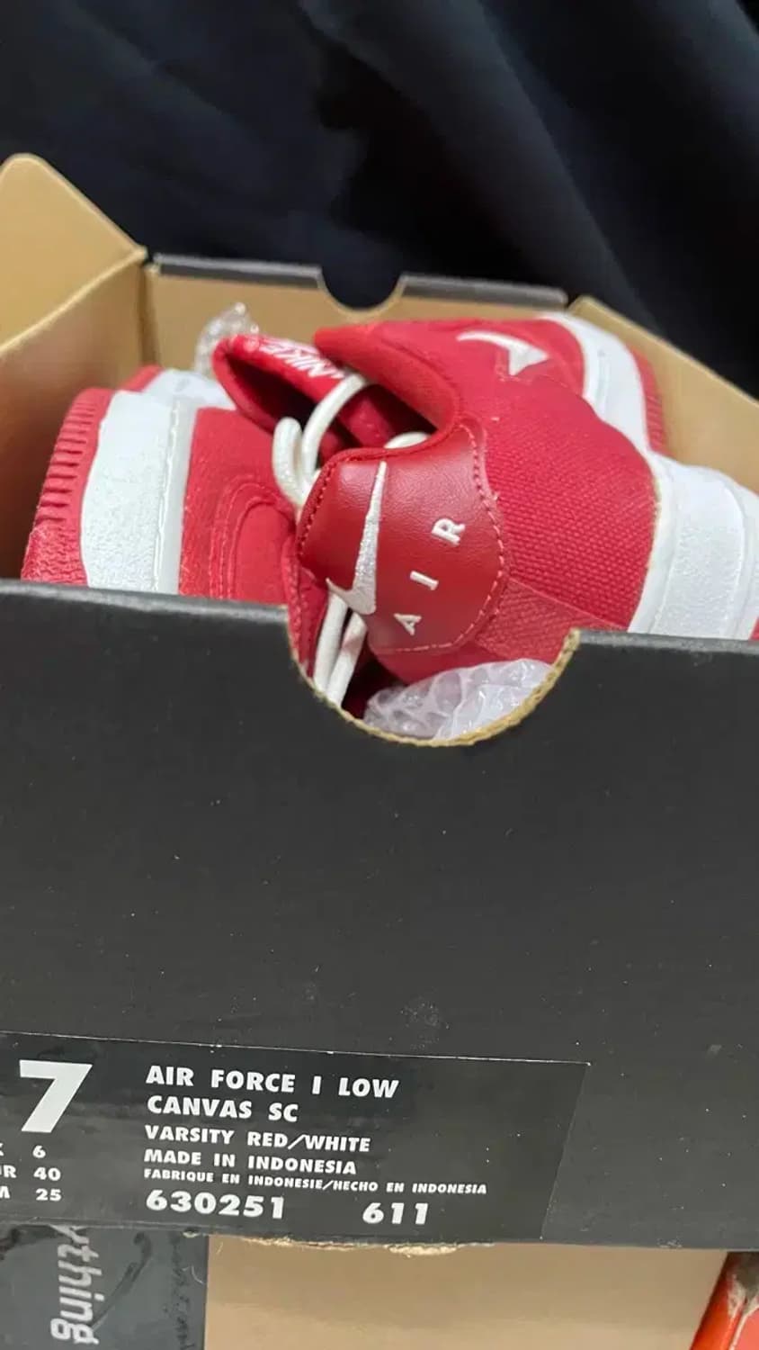 98 나이키 에어 포스1 cvs 로우 빨흰 상품이미지3