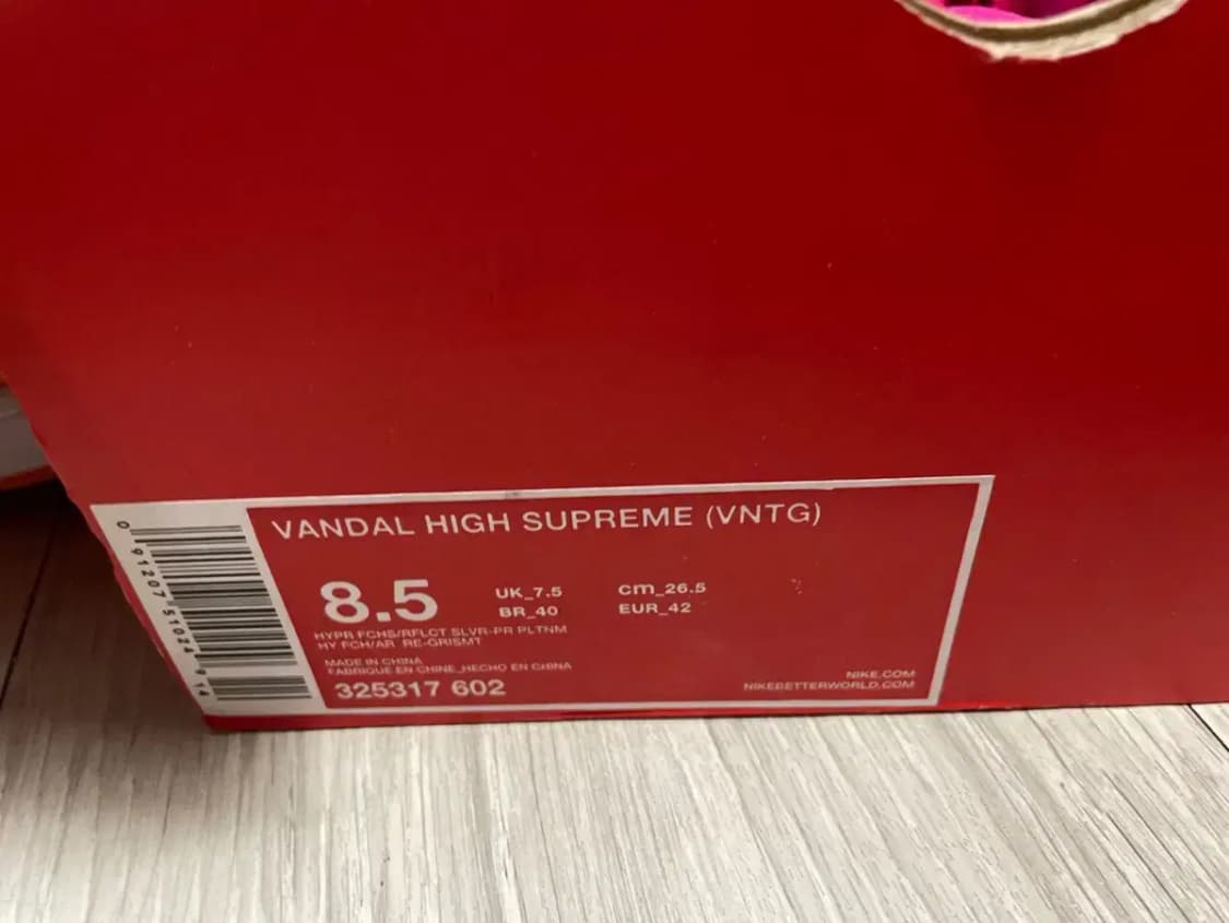 [265]나이키 반달 하이슈프림  신품 상품이미지2