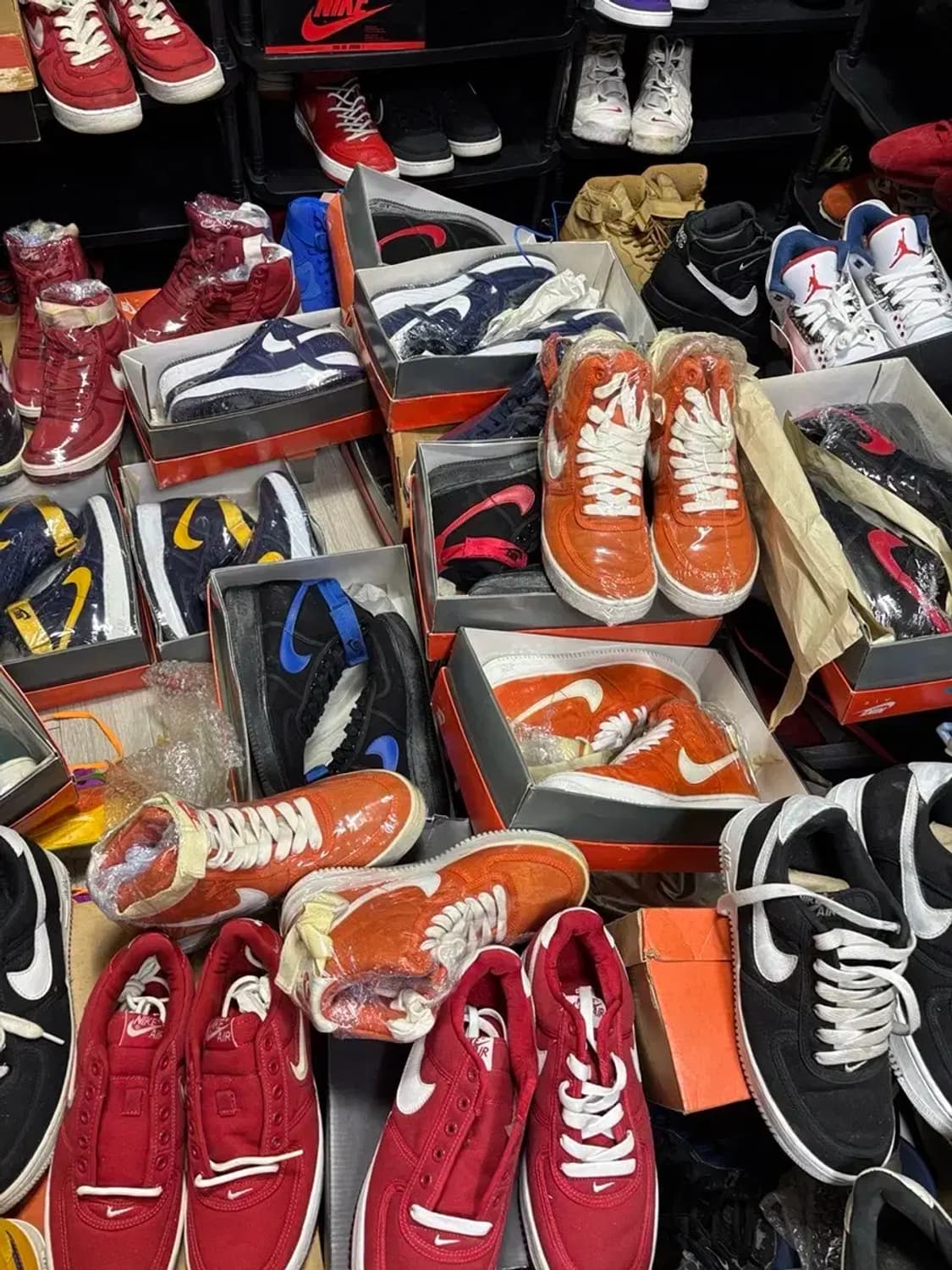 나이키 95년 에어 포스1 하이 cvs 주흰 상품이미지4