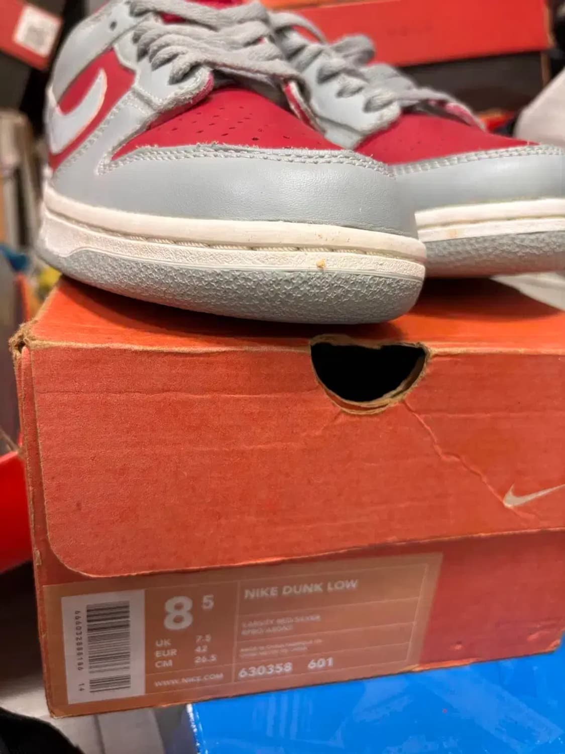 99년 NIKE DUNK LOW red/slv 상품이미지7