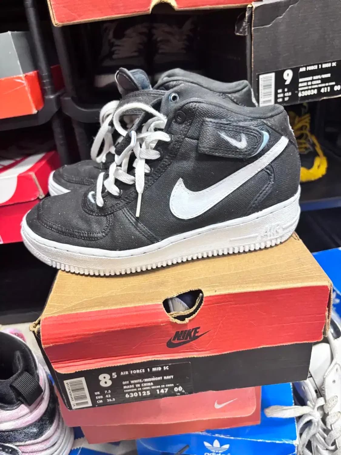 95년 나이키 에어 포스1 mid canvas 265 상품이미지1
