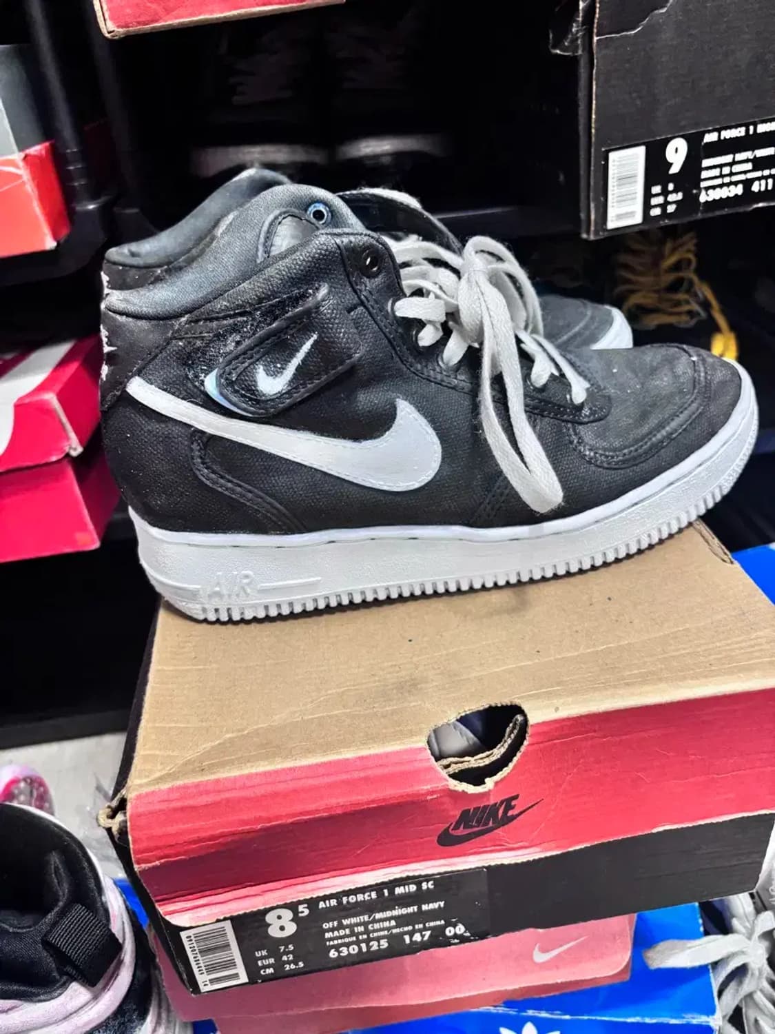95년 나이키 에어 포스1 mid canvas 265 상품이미지3