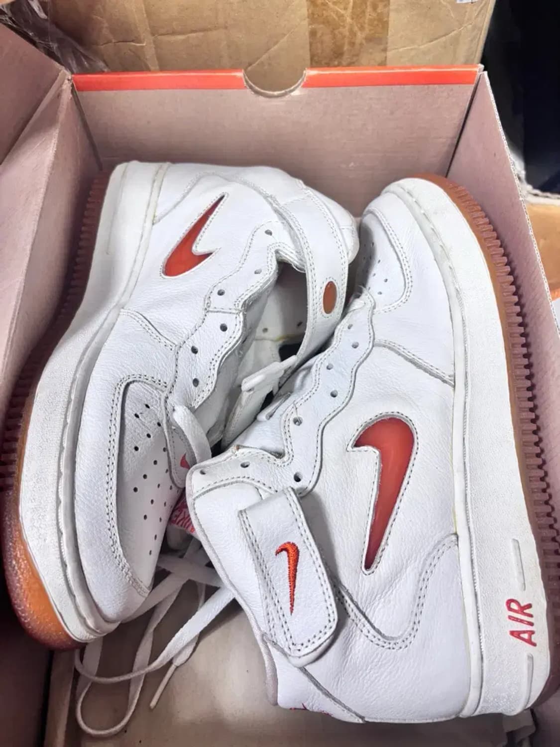 나이키 에어 포스 1 미드 오렌지뽈록이 직거래 가능 상품이미지5