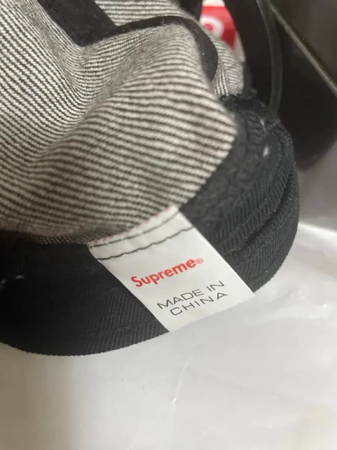 슈프림 캠프캡 투톤 블랙데님 상품이미지5