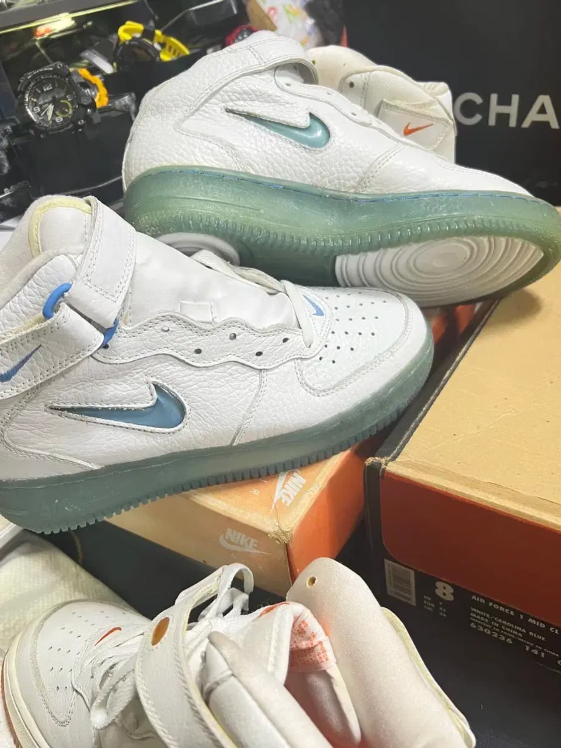 나이키 에어포스1 하늘완창 신품 노변색 특 상품이미지3